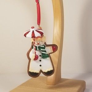 Snowman Gingerbread Man Ornament Candy Cane Umbrella Ice Cream Cone Hat